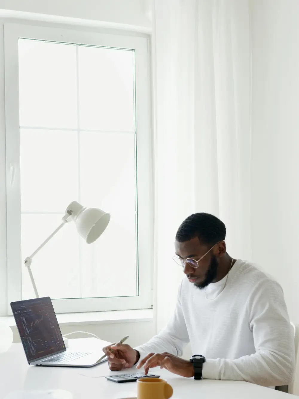 Man using laptop